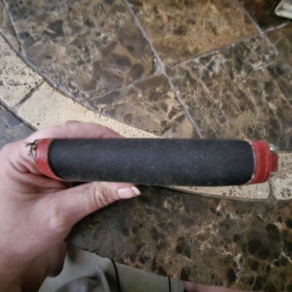 GUCCI VINTAGE ITALIAN COLOR RING WALLET LEATHER CANVAS TRIFOLD ITALY RED BLACK - Picture 6 of 10